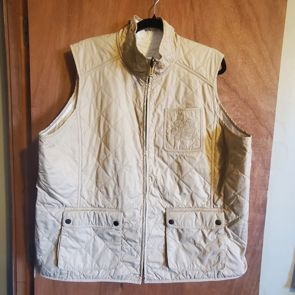 Lauren Ralph Lauren Quilted Cream Vest